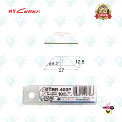 NT Cutter Spare Blade for R-1200P 0.60MM 10 Blades Per Pack (BR-400P)