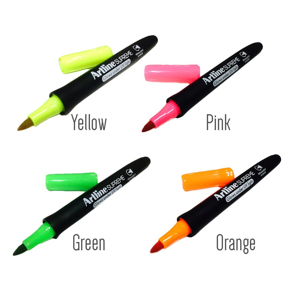 Ofiskita Artline Supreme Permanent Marker Glows Under UV Light